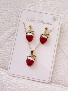 Strawberry Pendant Set