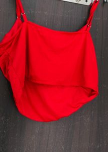 SOLID RED CORSET TOP