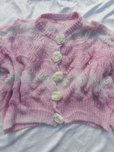 Pinterest Oversized Floral Button Cardigan