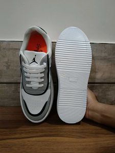 Nike Inspired Gray &amp; White Sneakers