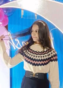 Patterned Knit Sweater