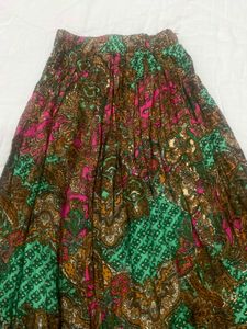 Vintage Boho Paisley Maxi Skirt