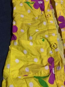 Cute Yellow Floral Kids Top