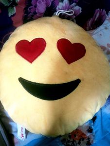 Emoji Heart Eyes Pillow