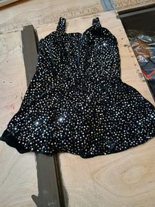 New Black Peplum Short Kurti With Shimmer Plazo
