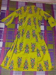 Green Printed Kurta