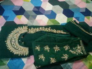 Green Embroidered Salwar Kameez