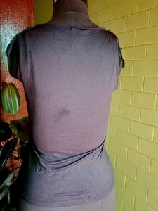 MANGO Fringed Lilac Tank Top