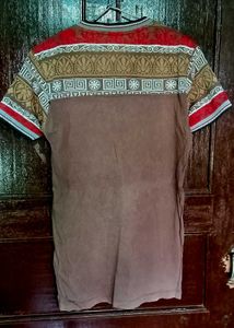 Brown V-Neck T-Shirt