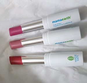 3 Mama Earth Soft Matte Long Stay Lipstick
