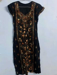 Embroidered Black Kurti