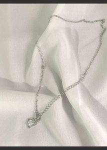 Exquisite Silver Heart Pendant Chain