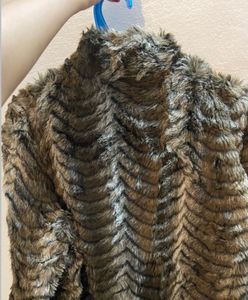 Fur Animal Print Coat