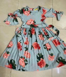 Floral Girls Dress 8-9