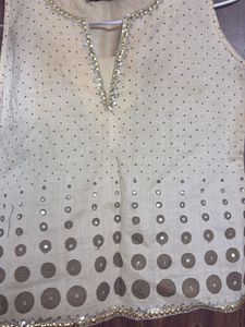 Ethnic Sequinned Crop Top