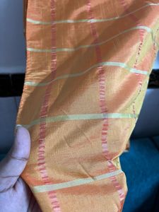 Orange Art Silk Saree