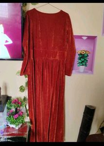 Velvet Rust Colour Gown