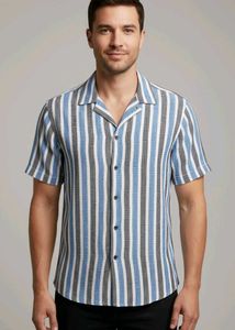 DEFENDER Striped half sleeve Shirt