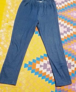 Blue Denim Look Leggings