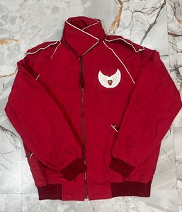 Vintage Red Racing Bomber Jacket