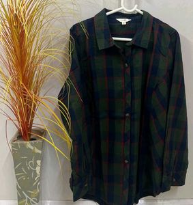 Plaid Button-Down Shirt