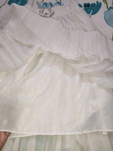 Off White Flare Skirt