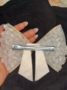 Beaded Bow Hair Clip