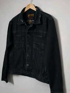 Black Denim Jacket Distressed
