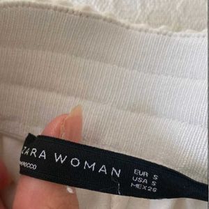 Zara White Wide Leg Pants