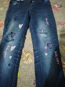 Embroidered Denim Jeans