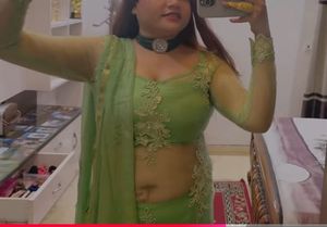 green shrara with long cap