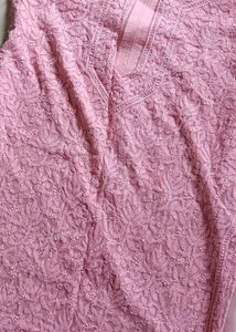 Pink Embroidered Kurta