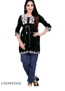 Embroidered Black Dress