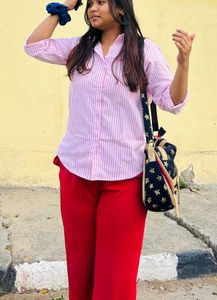 Striped Shirt &amp; Red Pants