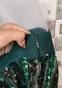 Sequin Striped Skirt