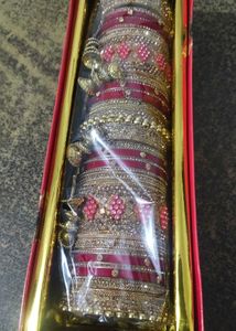 Red &amp; Gold Bridal Chura Bangle Set