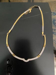 Elegant Two-Tone American Diamond necklaceNecklace