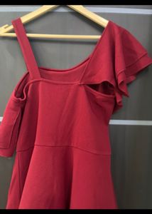 Maroon Flared Dress