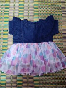 Cute Denim &amp; Tulle Dress