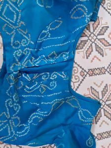 Blue Bandhani Kurta Set