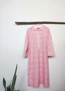 Pink Floral Kurta