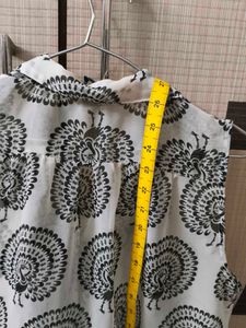 Semi Transparent Peacock Print Sleevless Top