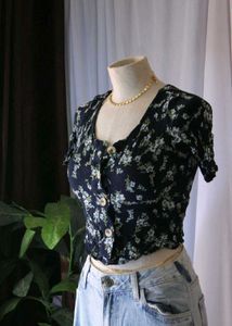Floral Print Crop Top