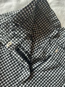 26 High Waist Black&amp; White Check Girls Trouser