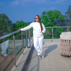 White Hoodie & Jogger Set