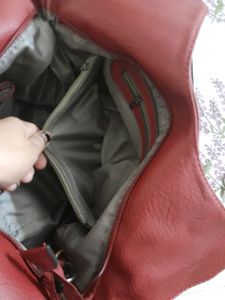 Vieta Red Leather Fringe Bag