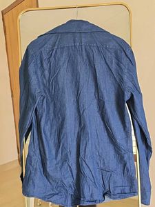 ZARA Men Denim Effect Slim Fit Shirt