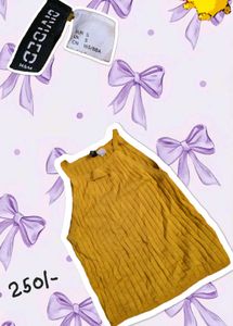 H&M Mustard Ribbed Tank Top