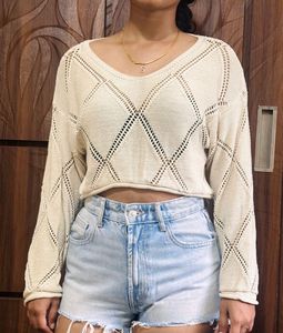 Crochet Knit Crop Top