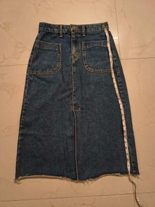 A-line Denim Skirt
